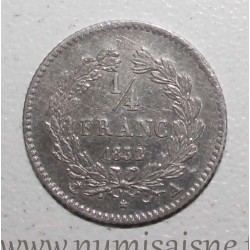 FRANKREICH - KM 740 - 1/4 FRANC 1832 A - PARIS - TYP LOUIS PHILIPPE 1