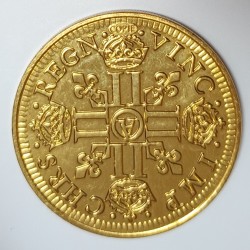 FRANCE - REPRODUCTION - LOUIS D'OR - LOUIS XIII - 1641 - CUIVRE DORÉ