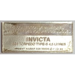 COLLECTION MINIATURES VOITURES CLASSIQUES - INVICTA - 1931 - TORPEDO - TYPE-S 4.5 L