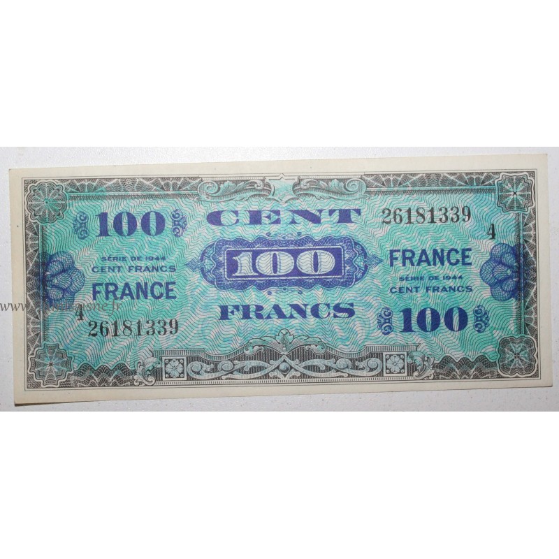 FAY VF 25/4 - 100 FRANCS VERSO FRANCE - 1945 - SERIE 4 - PICK 105s