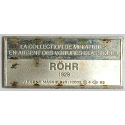 KLASSISCHE AUTO-MINIATUR-SAMMLUNG – RÖRH - 1928