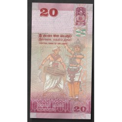 SRI LANKA - PICK 123 c - 20 RUPEES - 2015