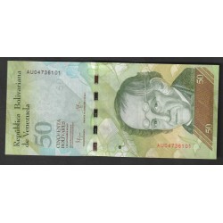 VENEZUELA - PICK 92 j - 50 BOLIVARES - 06/23/2015 - SIMON RODRIGUES - BEAR