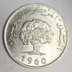 TUNISIA - KM 282 - 5 MILLIMES 1960