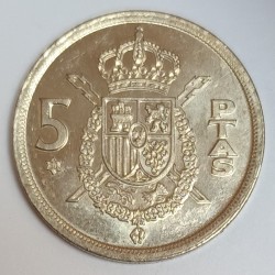 SPAIN - KM 807- 5 PESETAS 1975 (80) - JUAN CARLOS I