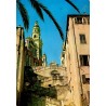 County 06500 - MENTON - PICTURESQUE STAIRS OF THE OLD TOWN AND SAINT-MICHEL CHURCH