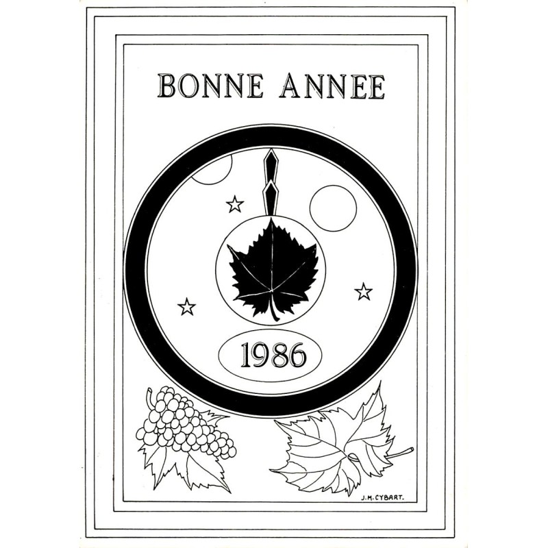 FRANC-MACONS - BONNE ANNEE 1986 - CARTE NUMERO 125/175