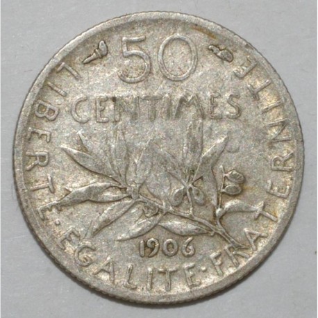 GADOURY 420 - 50 CENTIMES 1906 - TYPE SEMEUSE - KM 854