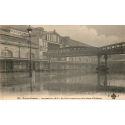 Kommitat 75 - PARIS - Überschwemmungen 1910 - Bahnhof Orléans