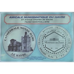 County 76 - LE HAVRE - Notre-Dame cathedral - Monnaie de Paris - EX.490/500 - 2010