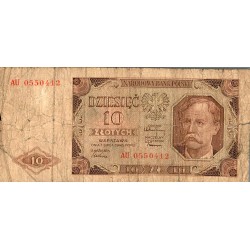 POLAND - PICK 136 - 10 ZLOTYCH - 1/07/1948