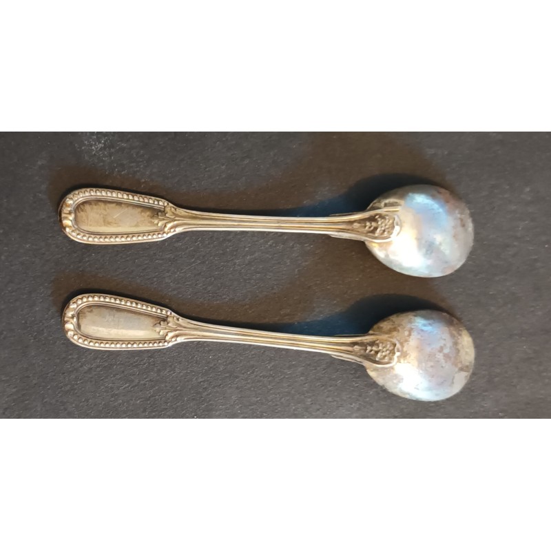 SET OF 2 MOKA SPOONS - silver - 13.73 grams - 096218