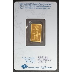 SWITZERLAND - INGOTINE - 1851 - GOLD 999.9 - 2.50 GRAMS - 096191