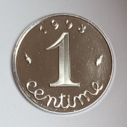 FRANCE - KM 928 - 1 CENTIME 1993 - TYPE EAR OF WHEAT