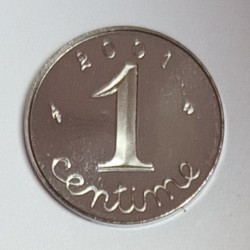 FRANCE - KM 928 - 1 CENTIME 2001 - TYPE EAR OF WHEAT