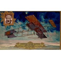 AVIATION - ROGER SOMMER - BIPLAN FARMAN - RECORD DU MONDE DU 7 AOUT 1909