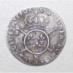 FRANCE - LOUIS XIV - 1/12 Ecu with insignia - 1702 N - Montpellier