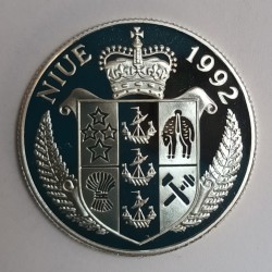 NIUE - KM 68 – 5 DOLLAR 1992 – 1. MONDLANDUNG
