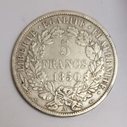 FRANKREICH - KM 761 - 5 FRANCS 1850 A - Paris - TYP CÉRÈS