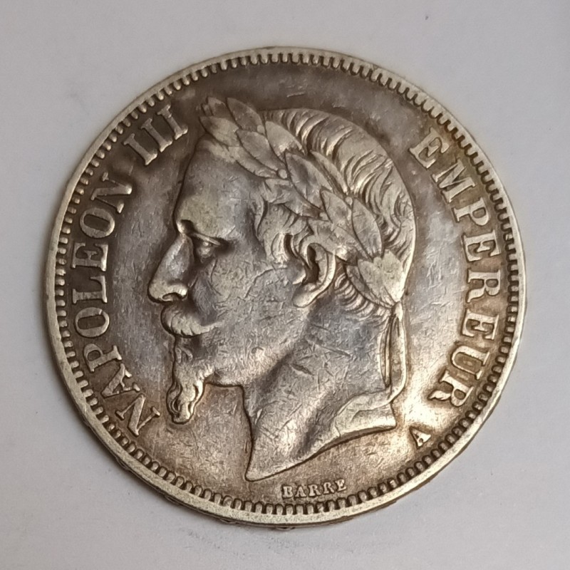 GADOURY 739 - 5 FRANCS 1867 A - PARIS - TYPE NAPOLEON III - KM 799