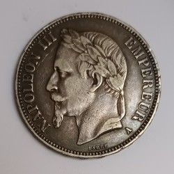 FRANKREICH - KM 799 - 5 FRANCS 1869 A - Paris - TYP NAPOLEON III