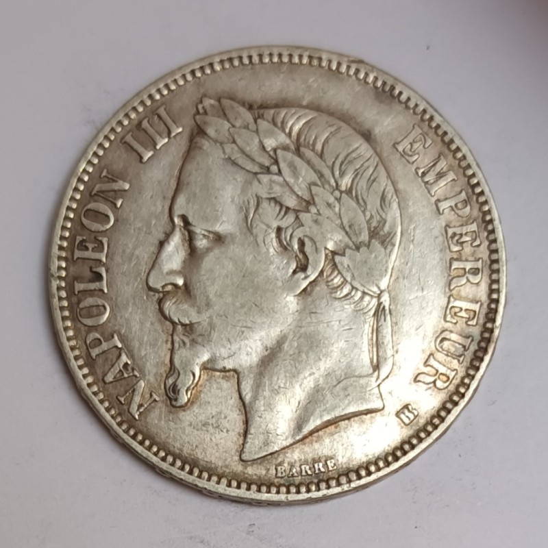 GADOURY 739 - 5 FRANCS 1870 BB - Strasbourg - TYPE NAPOLEON III - KM 799