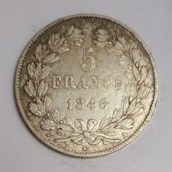 FRANKREICH - KM 749.1 - 5 FRANCS 1846 A Paris TYPE LOUIS PHILIPPE 1er