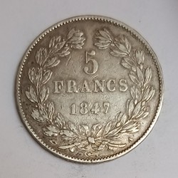 FRANKREICH - KM 749 - 5 FRANCS 1847 A - Paris - TYP LOUIS PHILIPPE 1.