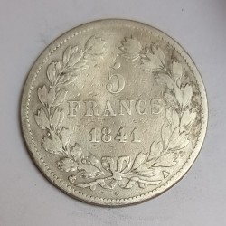 FRANCE -  KM 749 - 5 FRANCS 1841 A - Paris - TYPE LOUIS PHILIPPE 1