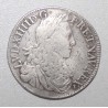 FRANCE - LOUIS XIV - 1/2 ECU WITH YOUNG BUST 1667 - 9 - Rennes