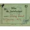 RÉCOMPENSE SCOLAIRE - BILLET DE SATISFACTION - 31 JANVIER 1959