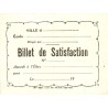 RÉCOMPENSE SCOLAIRE - BILLET DE SATISFACTION