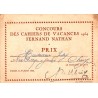 RÉCOMPENSE SCOLAIRE - PRIX CONCOURS DES CAHIERS DE VACANCES - FERNAND NATHAN - 1954