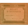 RÉCOMPENSE SCOLAIRE - BILLET D'HONNEUR - WEBER