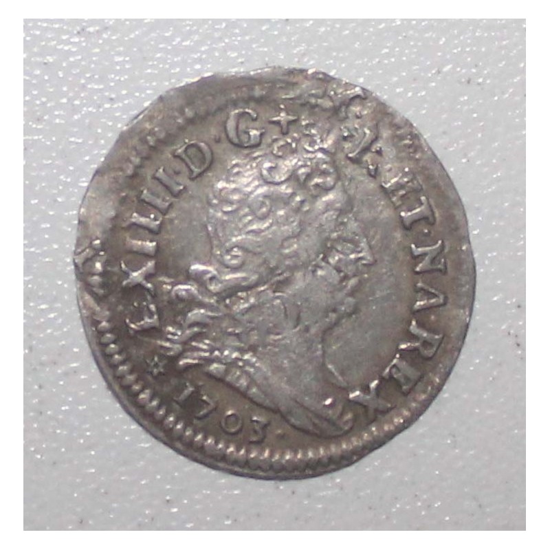 FRANKREICH - LOUIS XIV - 5 Sols mit Insignien - 1703 BB - Strasbourg