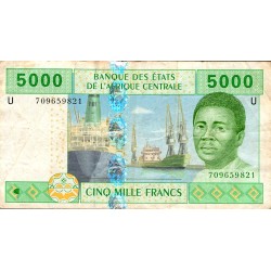 ÉTATS DE L'AFRIQUE CENTRALE - CAMEROUN - PICK 209 u - 5000 FRANCS 2002