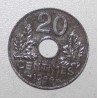 GADOURY 322 - 20 CENTIMES 1944 - TYPE 20 FER - KM 900.2a