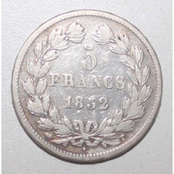 FRANCE - KM 749 - 5 FRANCS 1832 T - Nantes - TYPE LOUIS PHILIPPE 1st