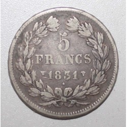 FRANCE - KM 735 - 5 FRANCS 1831 W - Lille - TYPE LOUIS PHILIPPE 1