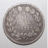 FRANKREICH - KM 735 - 5 FRANCS 1831 W - Lille - TYP LOUIS PHILIPPE 1