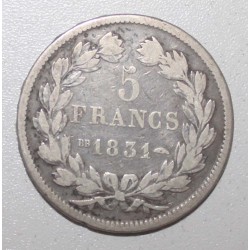 FRANCE - KM 735 - 5 FRANCS 1831 BB - Strasbourg - TYPE LOUIS PHILIPPE 1