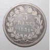 FRANCE - KM 735 - 5 FRANCS 1831 BB - Strasbourg - TYPE LOUIS PHILIPPE 1