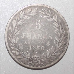 FRANCE -  KM 737 - 5 FRANCS 1830 A - Paris - LOUIS PHILIPPE - Without I.