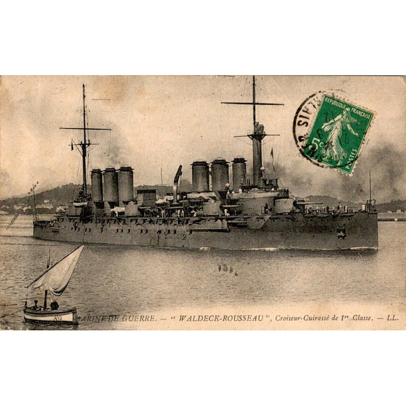 SHIP - NAVY. - WALDECK-ROUSSEAU, ARMOURED CRUISER