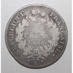 FRANCE - 5 FRANCS 1796 - Year 6 A - Paris - UNION ET FORCE