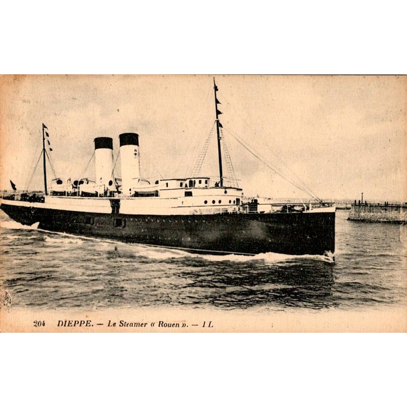 BATEAU - DIEPPE. - LE STEAMER ROUEN.