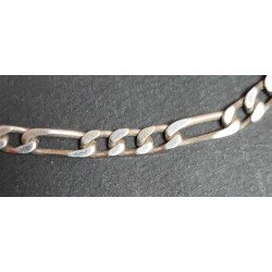 CHAINE EN ARGENT - MAILLE FIGARO - 24.93 g - 55 cm