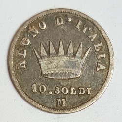 ITALY - NAPOLEON I - 10 SOLDI 1814 M - TRES BEAU