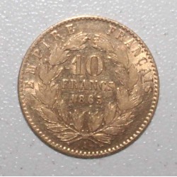 FRANKREICH - KM 800 - 10 FRANCS 1866 A Paris - TYPE NAPOLÉON III - GOLD