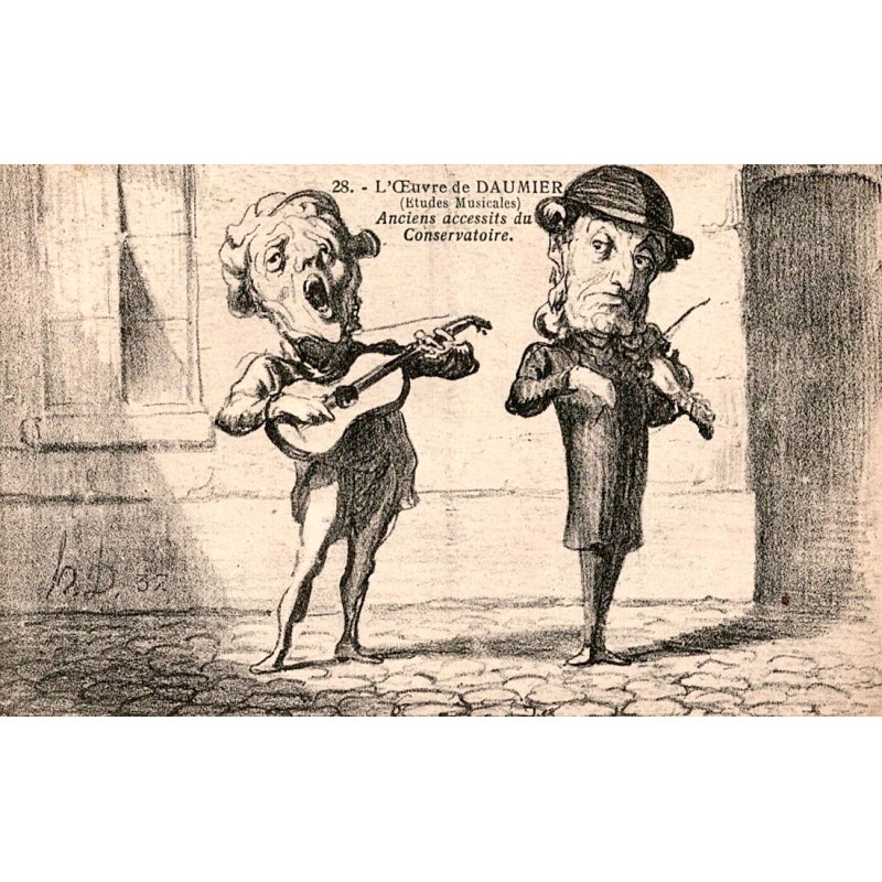 DAUMIER'S WORK - NUMBER 28 - MUSICAL STUDIES - FORMER ACCESSITS DU CONSERVATOIRE